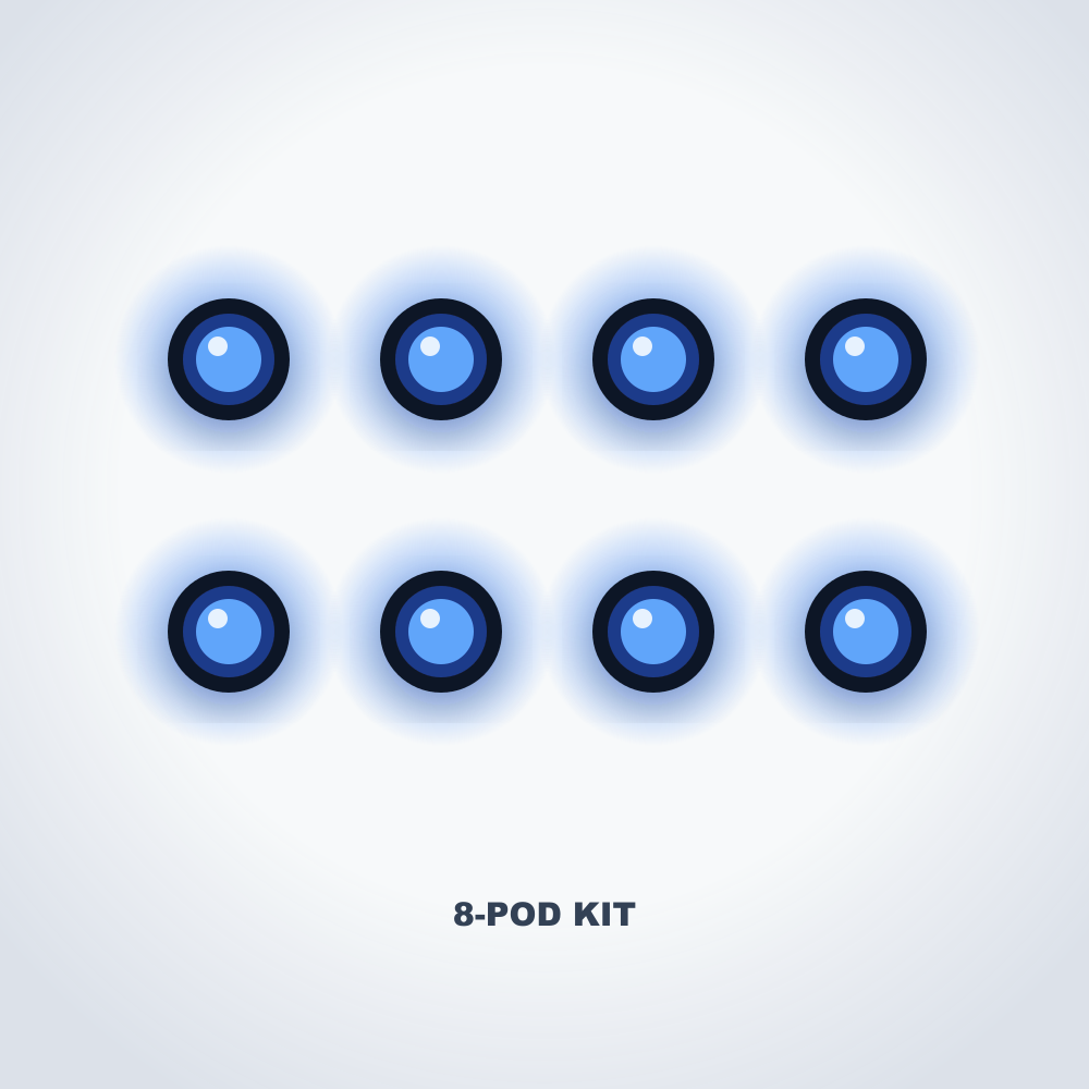 LED Rock Light Kit — 8 Pods
